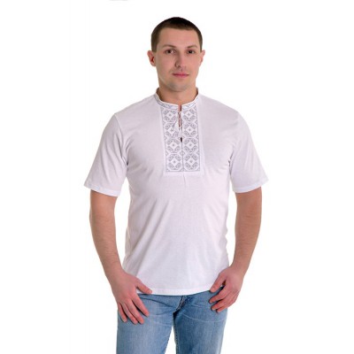 Embroidered t-shirt for man "Rhombus Grey"