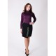Embroidered Cashmere Skirt "Flower Lace" black
