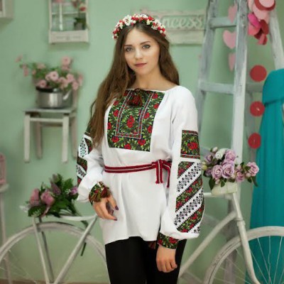 Embroidered blouse "Rich Lady"
