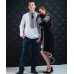 Embroidered Boho Dress "Contrasts" black