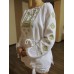 Embroidered  blouse "Twinkling Stars Lime on White"
