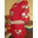 Embroidered blouse "Chamomiles on Red"
