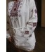 Embroidered  blouse "Twinkling Stars Red on White"