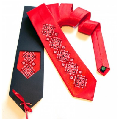 Embroidered tie for men "Gorun"