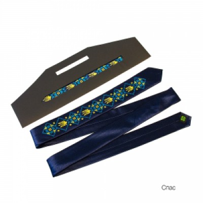 Embroidered tie unisex "Spas"