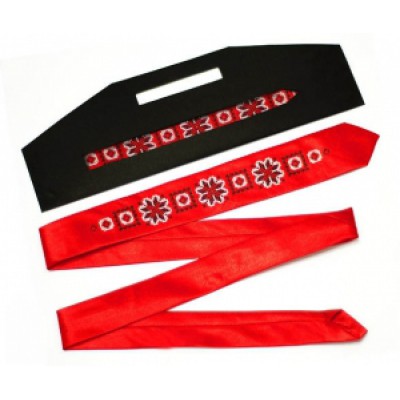 Embroidered tie unisex "Rose"