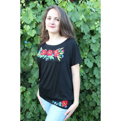 Embroidered t-shirt "Flower Tunic"